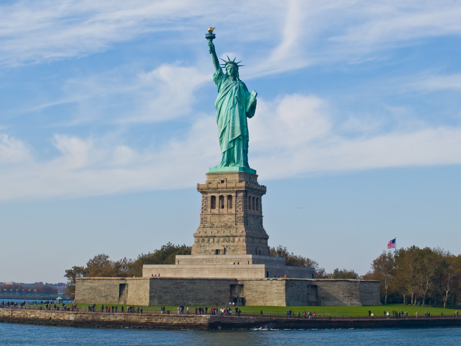 The Statue of Liberty in New York Harbor
